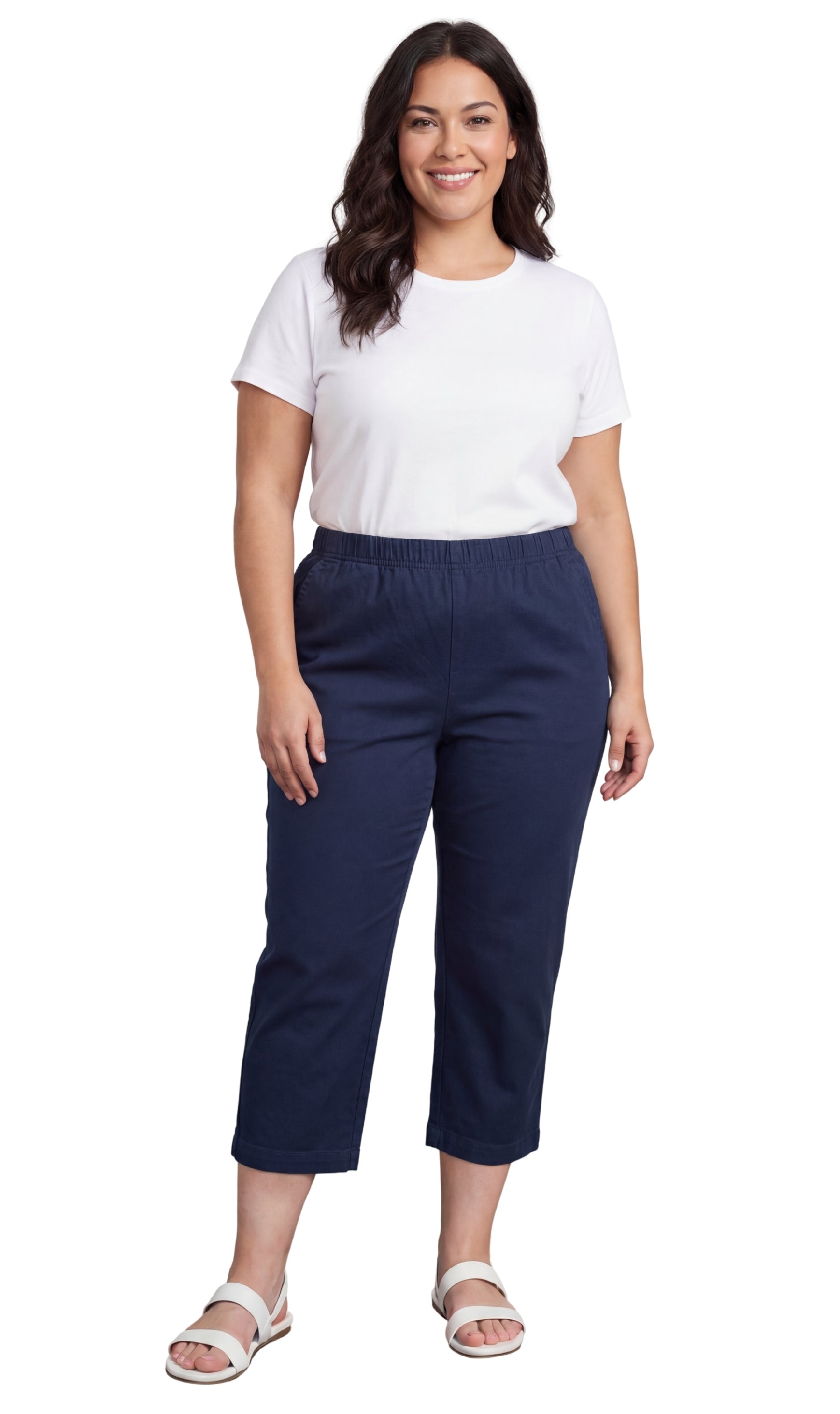 Women's Lightweight Stretch Denim Capri Pants – Comfortable Everyday Fit