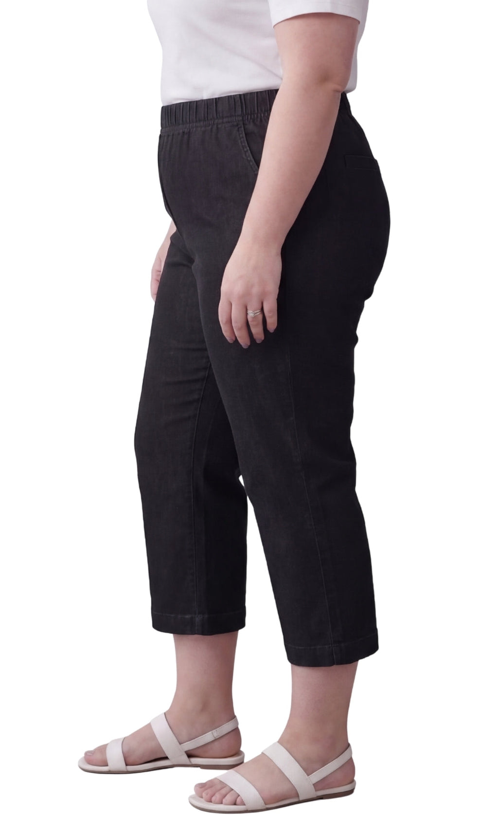 Women's Lightweight Stretch Denim Capri Pants – Comfortable Everyday Fit