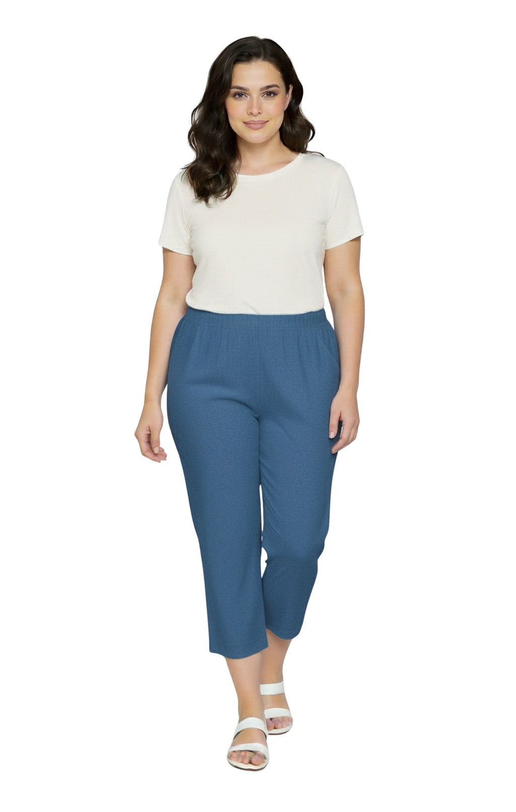 Women's Lightweight Stretch Denim Capri Pants – Comfortable Everyday Fit