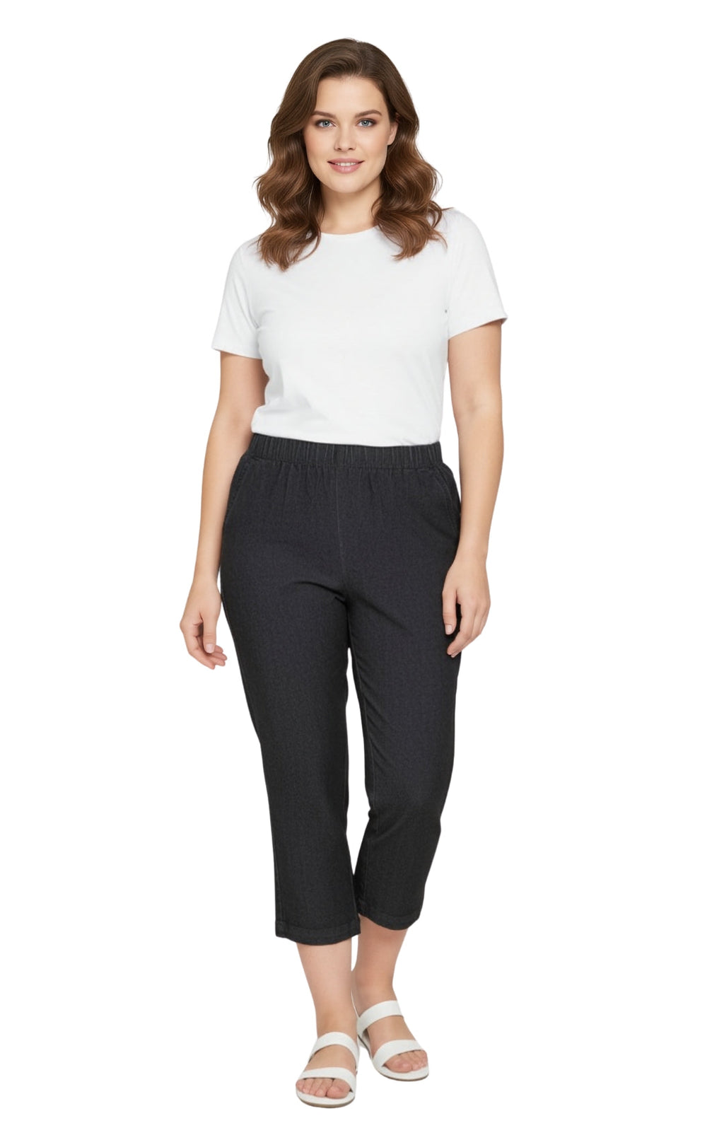 Women's Lightweight Stretch Denim Capri Pants – Comfortable Everyday Fit