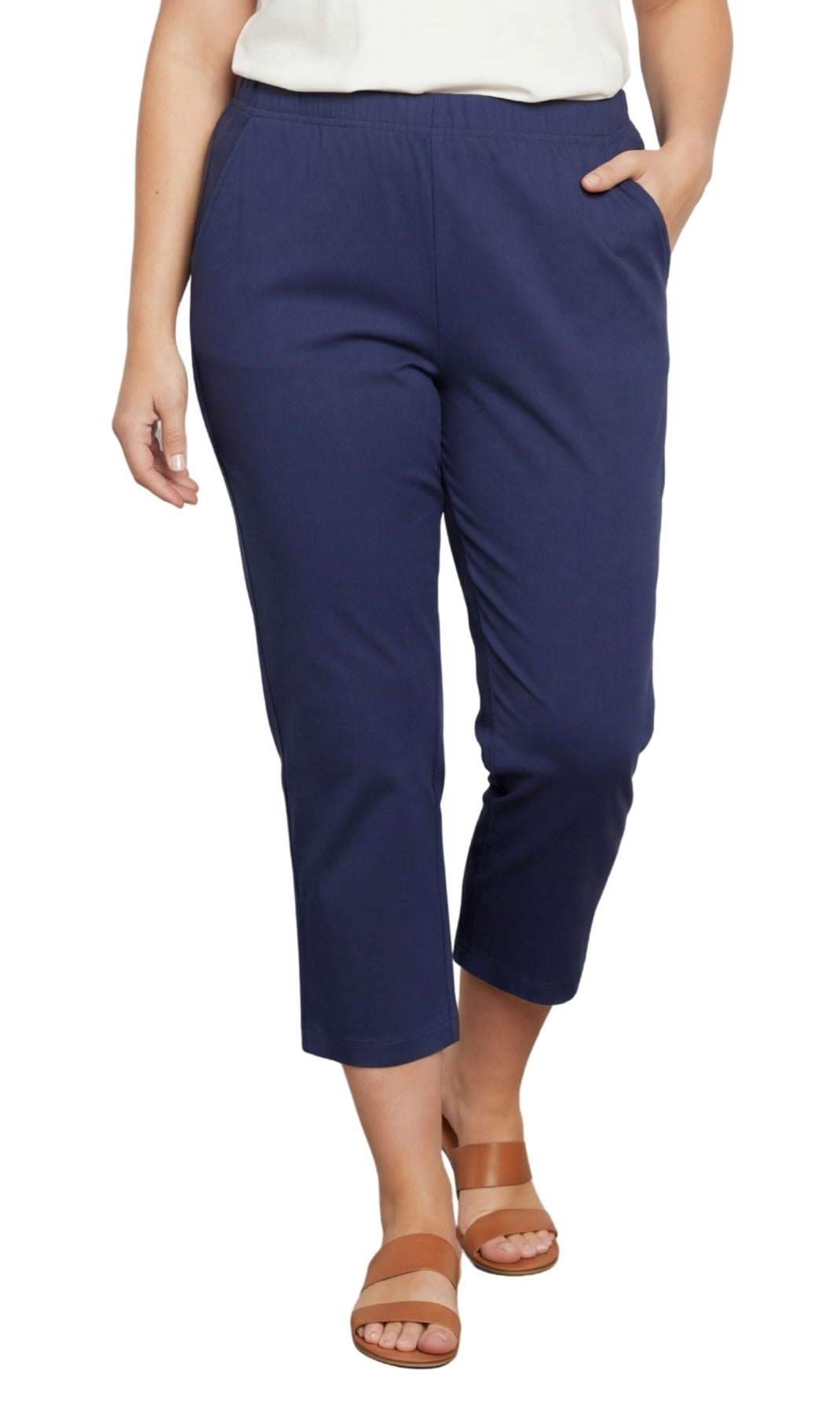 Women's Lightweight Stretch Denim Capri Pants – Comfortable Everyday Fit