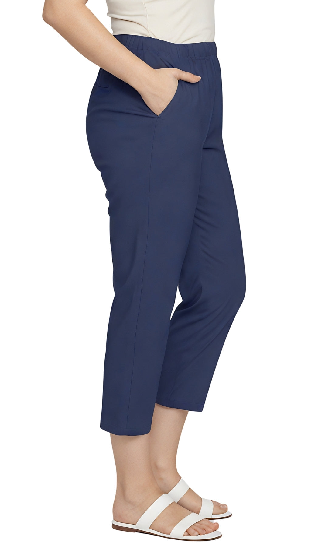 Women's Lightweight Stretch Denim Capri Pants – Comfortable Everyday Fit